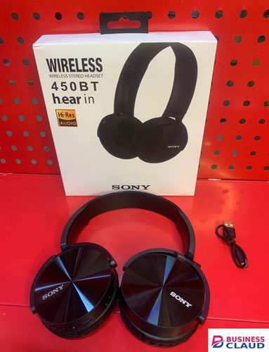 Sony Wireless Headphones | Rechargeable Battery | 4H Playtime | Multipoint Connection | Voice Prompt | Ergonomic Design | Hi-Quality Sound in 4-cable