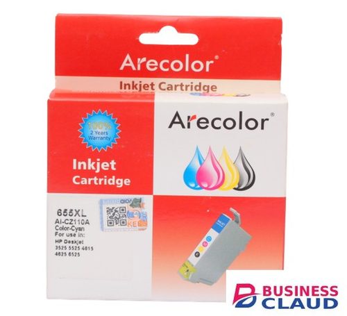 Arecolor Ink Cartridge 655 Cyan in One-injekt-printer