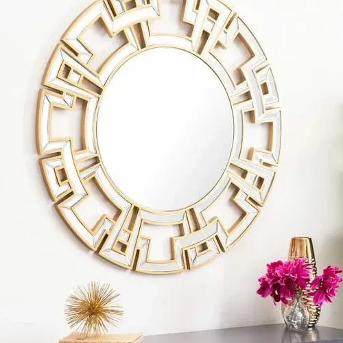 Elegant golden and silver mirrors