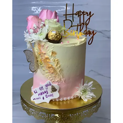 1kg lemon cake with flowers