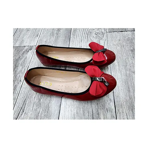wetlook flats Aldo ladies red flat shoe