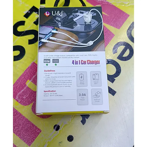 Popular U&i Popular series 4 in 1 carcharger 3.0A Cable type c v8 iPhone 1 usb in 1-carcharger-3-0a-cable-type-c-v8-iphone-1-usb