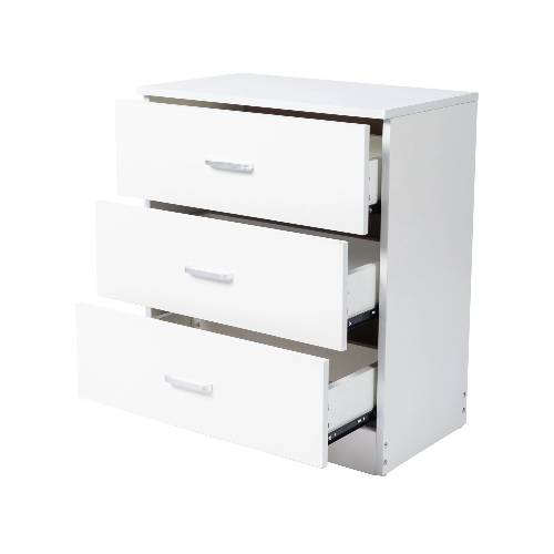 White Plain Color Chest of Drawers