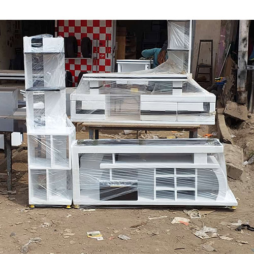 TV Stand with Flower Decor