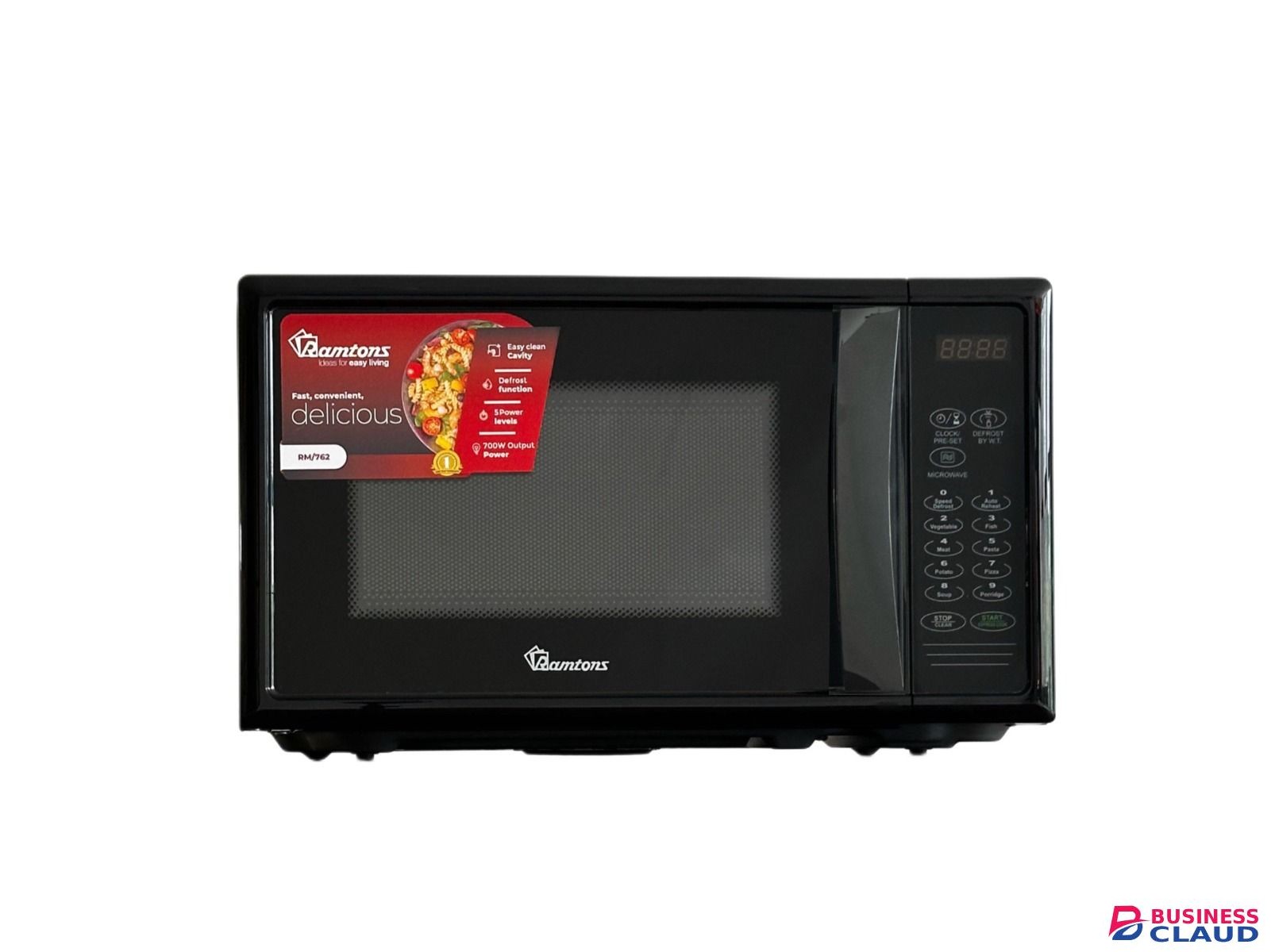 RAMTONS 20 LITRES DIGITAL MICROWAVE BLACK – (RM/762)