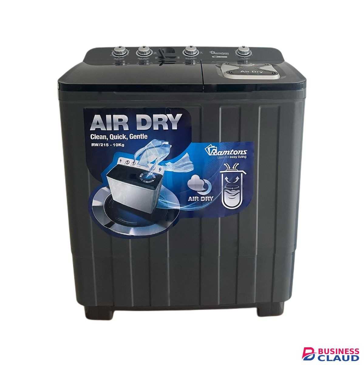 Ramtons TWIN TUB SEMI AUTOMATIC 10KG WASHER – (RW/215)