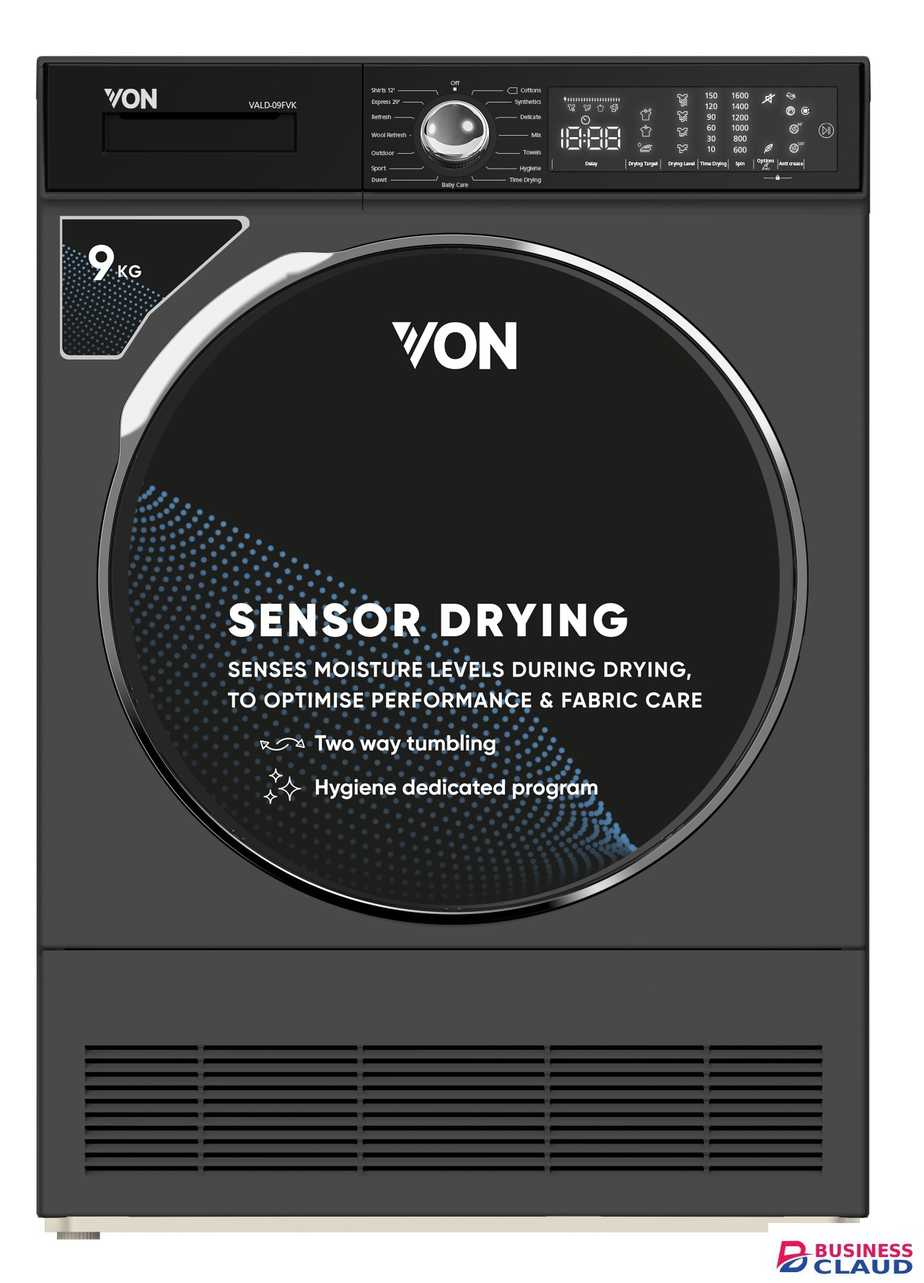 VON Dryer 9KG – Silver (VALD-09FVK)