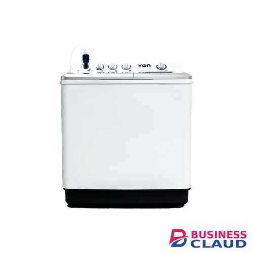 Von Twin Tub Washing Machine, White – 13KG (VWM-13AHK)