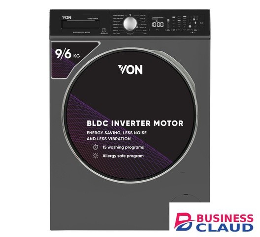 VON VAWD-906FVK Front Load Washer & Dryer 9/6 KG