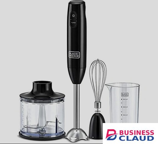 Black + Decker Hand Blender 3 in 1, Black – 600W  HB600-B5)