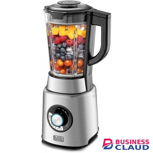 Black+Decker 1200W High Power Premium Blender with Glass Jar 1.7L (PB120-B5)