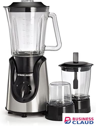 Black+Decker Blender With Grinder + Mincer 600W 1.5L(BX600G-B5)