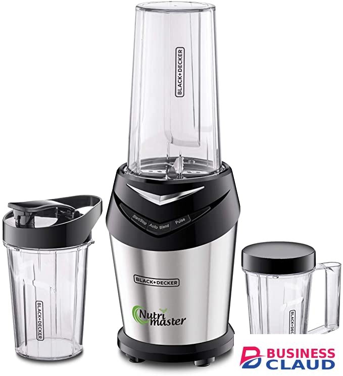 Black+Decker NutriMaster Blender/Smoothie Maker , 3 Jars with Lids 600W 1.75L(NE600-B5)