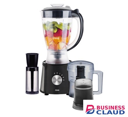 MIKA BLENDER 1.5L, 3 in 1, With Grinder, Chopper & SS Filter(MBLR404/BLX)