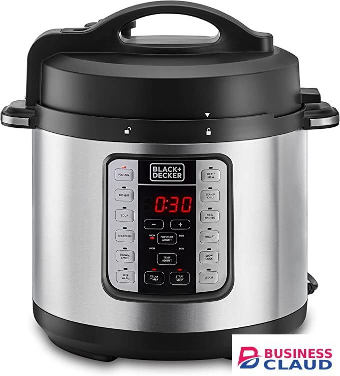 Black+Decker Pressure Cooker, 1000W, 7 in 1, 6.0 L(PCP1000-B5)