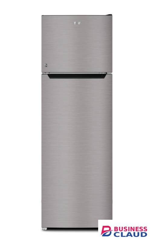 Mika MRDCD168LSD 168L Double Door Fridge Silver Brush -