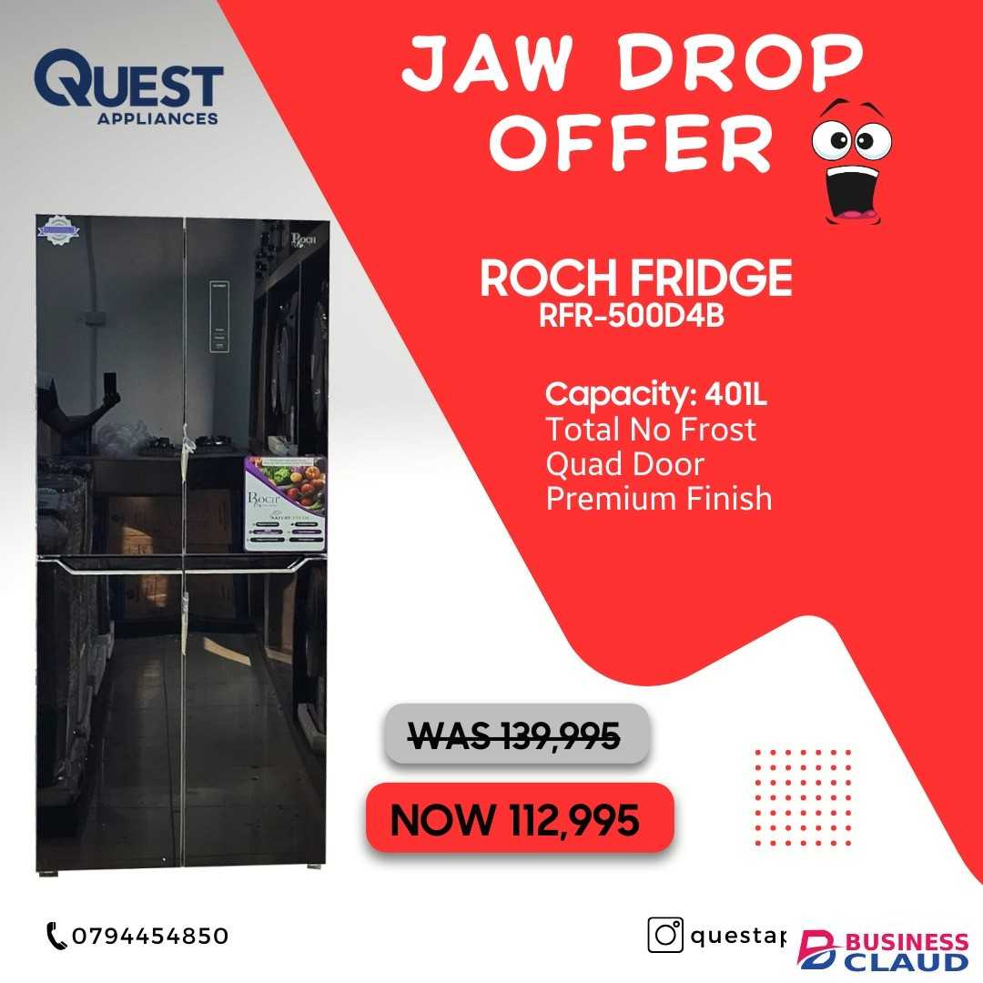 Roch RFR-500D4B 401L Fridge