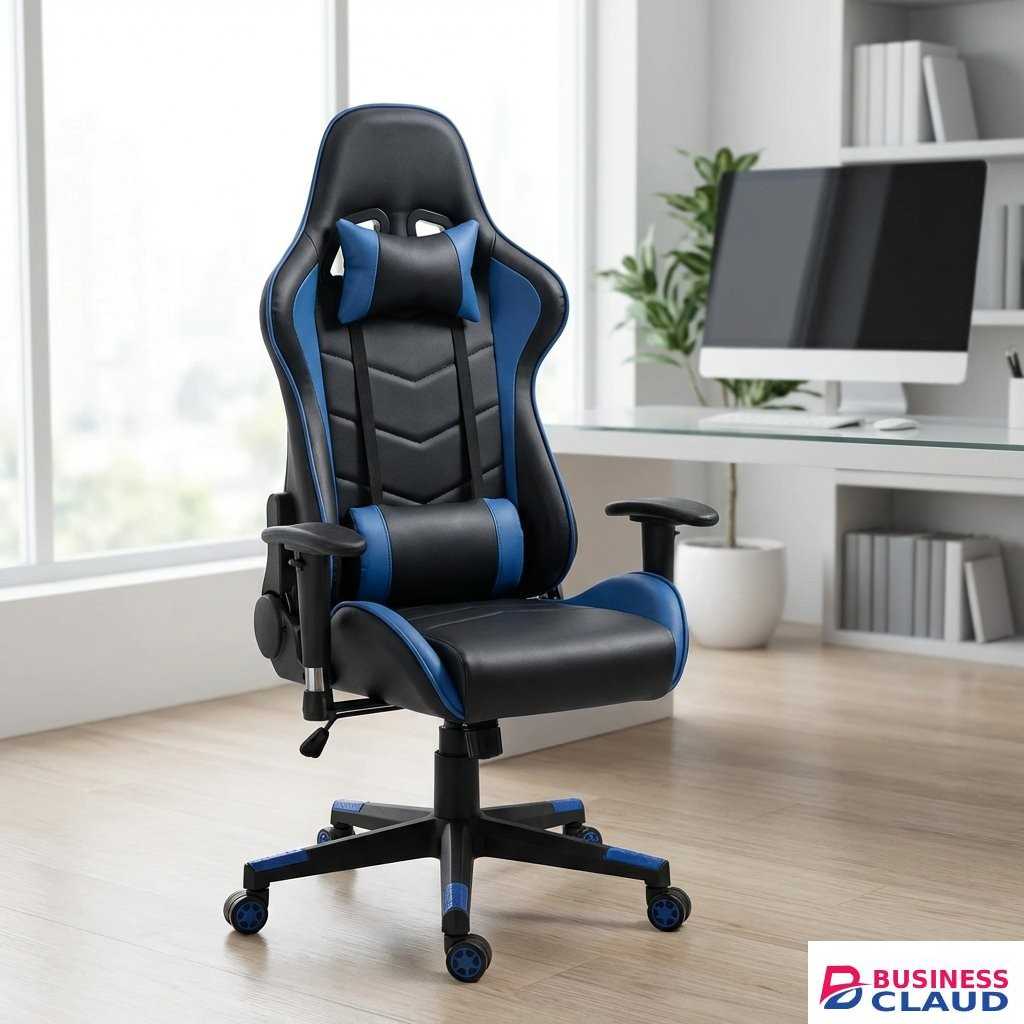 Blue Ergonomic Gaming Chair