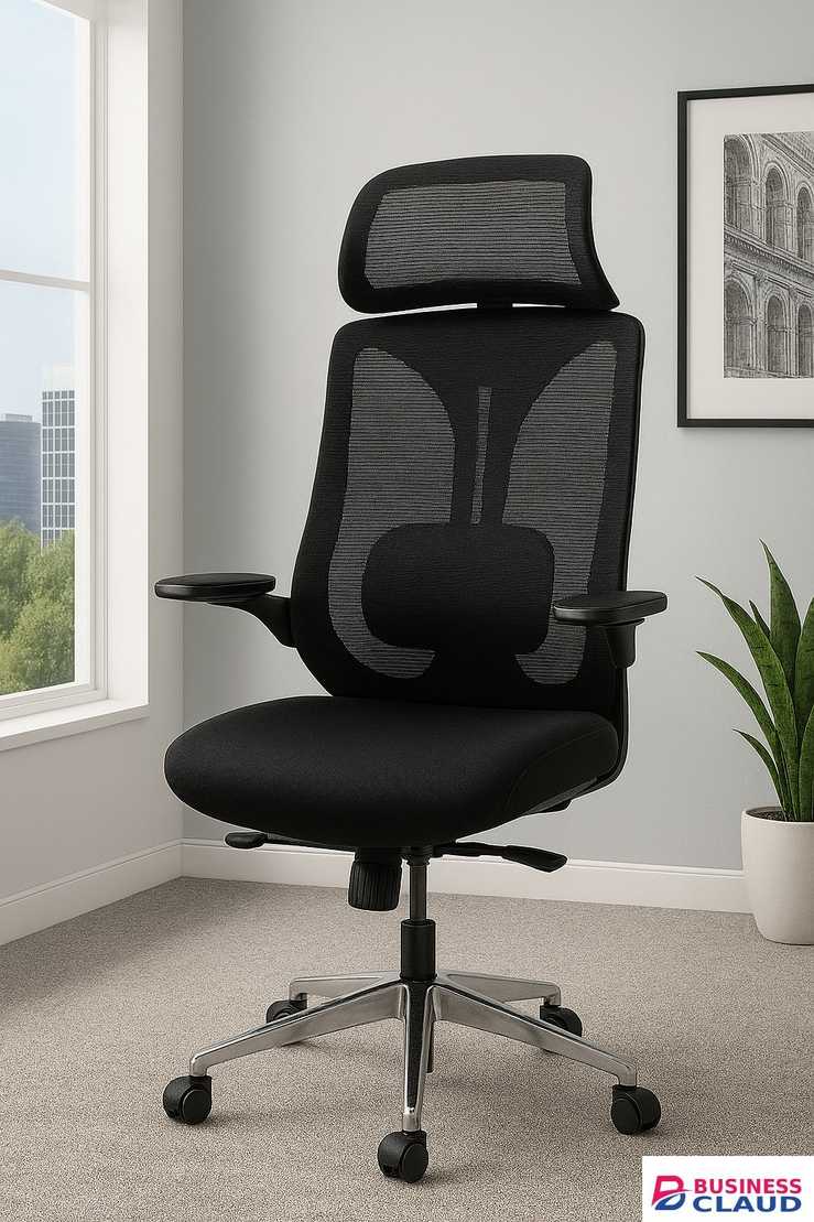 AirForm Ergonomic High-Back Mesh Office Chair with Headrest