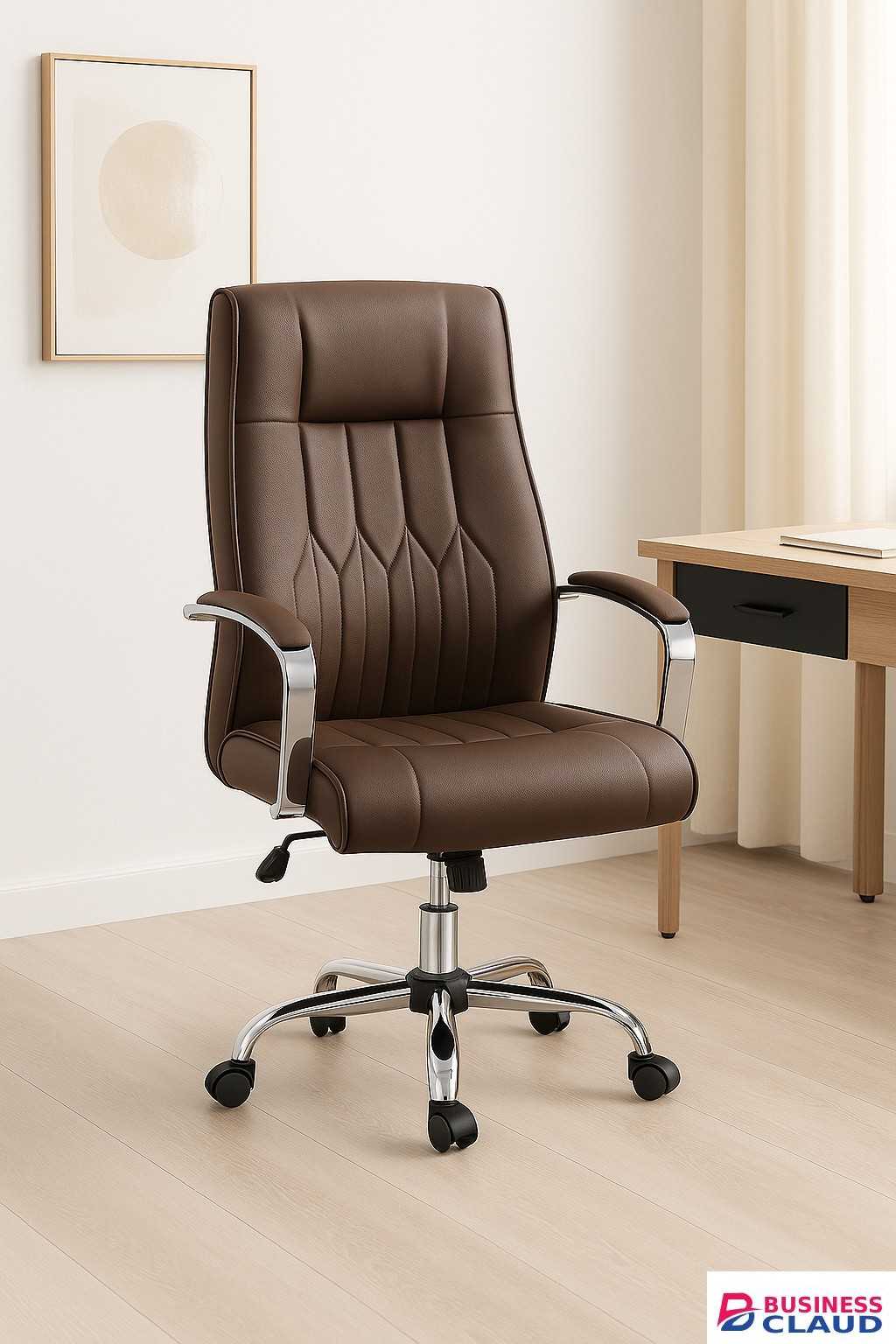 Modern leather seat.