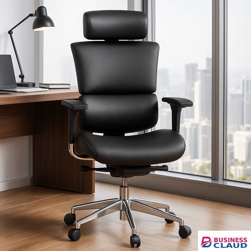 SAIL-FL Ergonomic Executive Office Chair – High-Back with Headrest