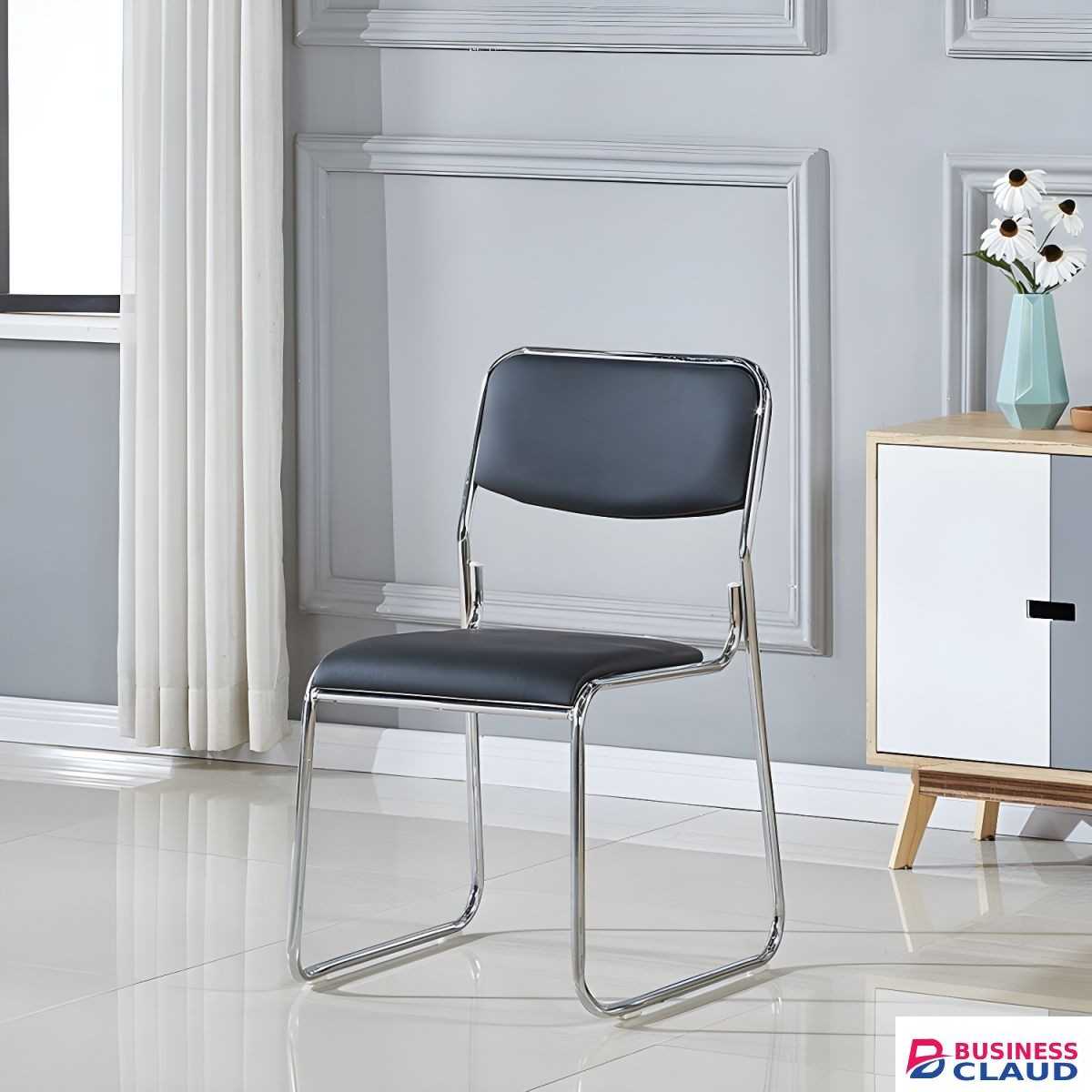 Stackable Chrome Guest Chairs