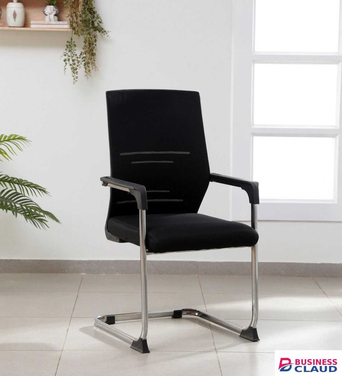 Cantilever mesh-back visitor's seat