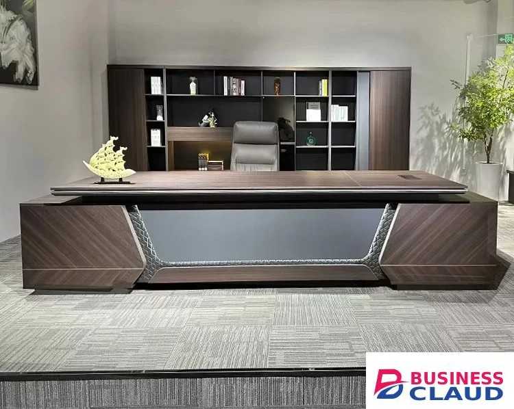 2.4M Executive L-Shaped Modern Office Desk