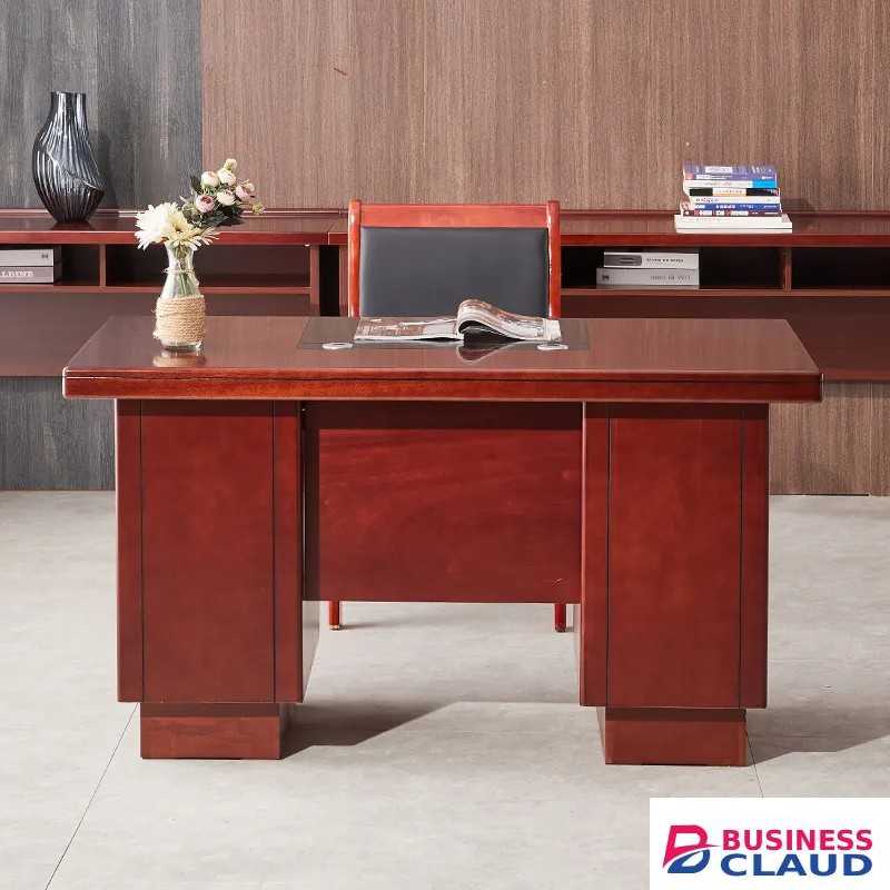 Classic Wooden Executive Office Desk – 1.2m Mahogany Finish - Pogo Furniture