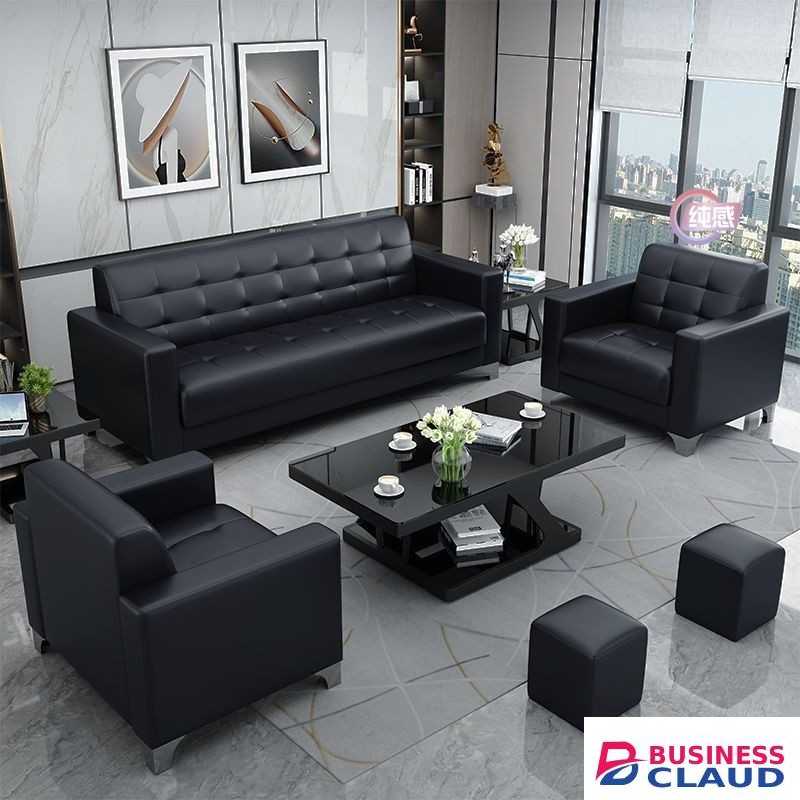 Luxurious Black Sofa Set