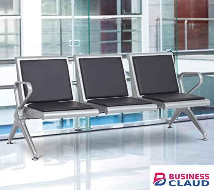 Heavy Duty 3 Seater Padded Link Chair