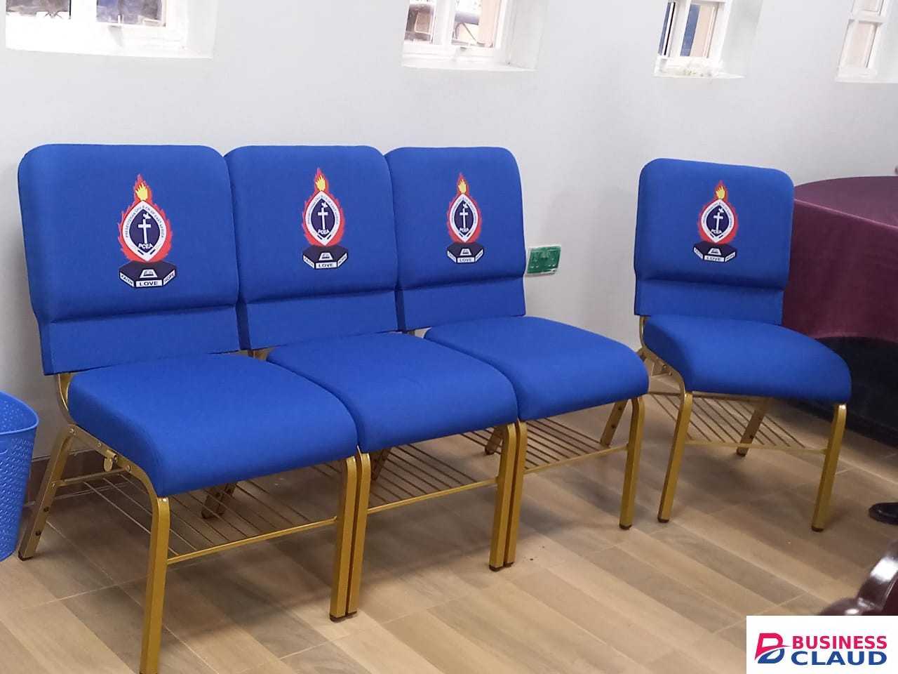 Blue Church Chairs