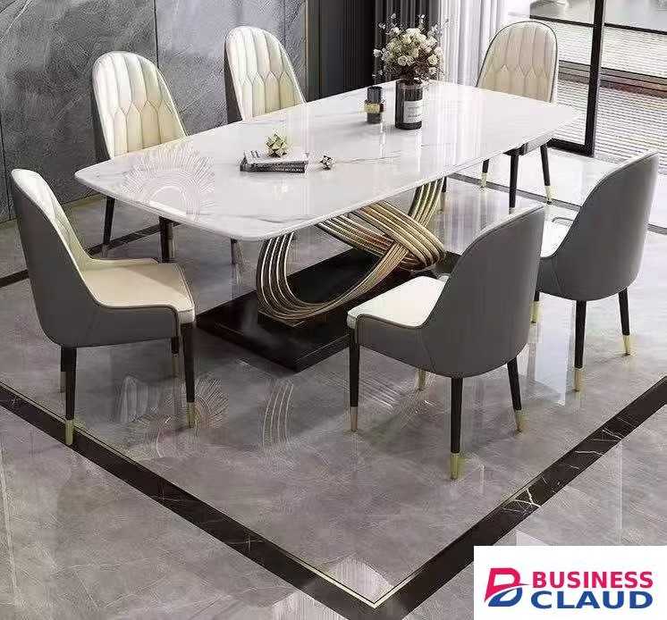 Luxurious Marble Dining Table Set