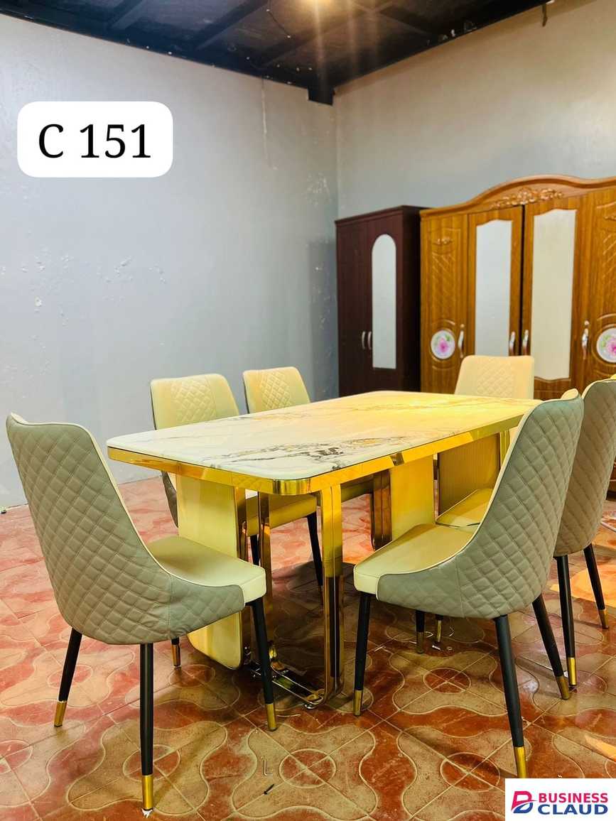 6 Seater Luxury Marble Dining Set
