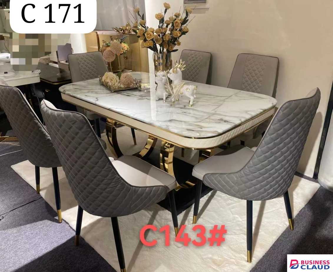 Luxury 6 Seater Marble Top Dining