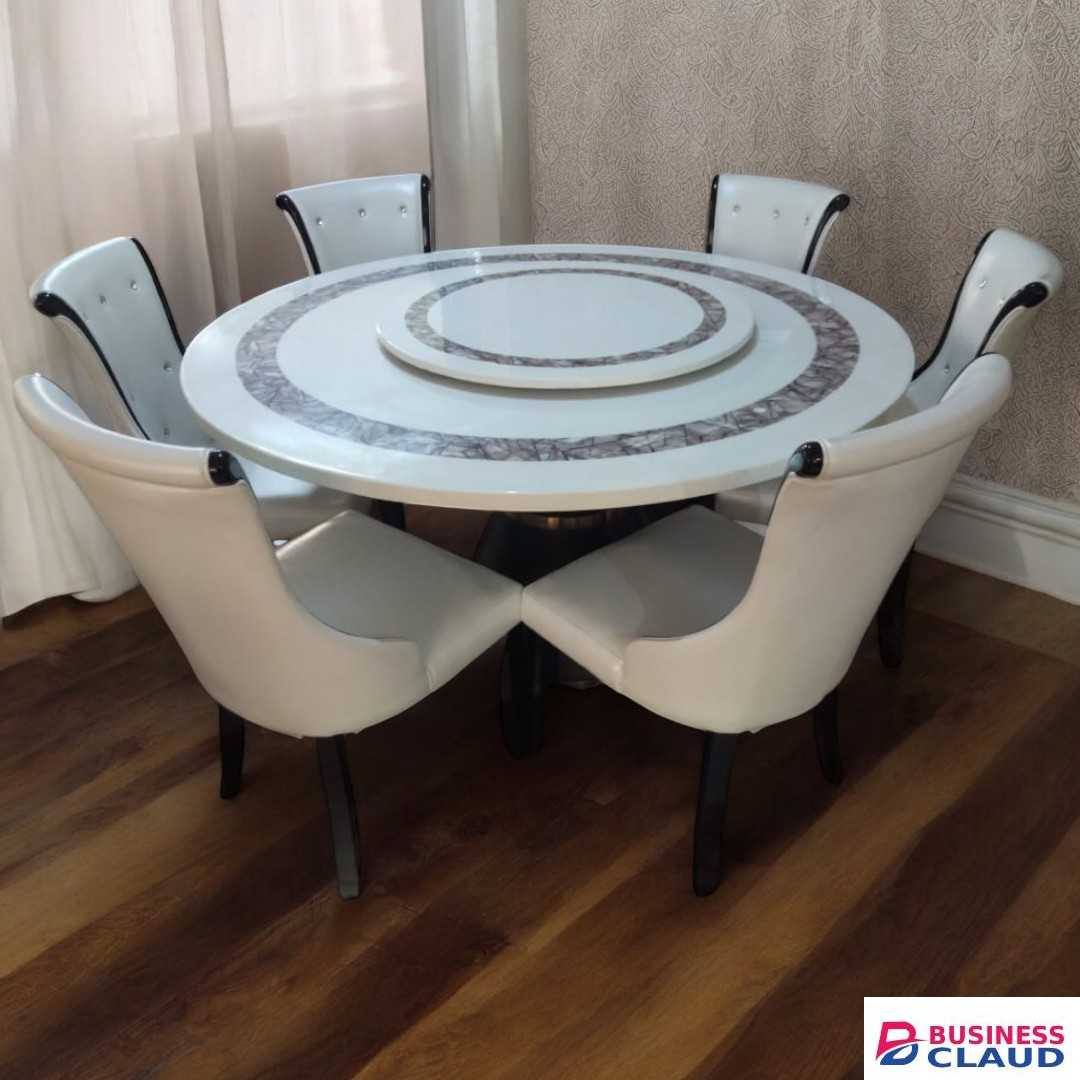 Circular Marble Top Dining Set