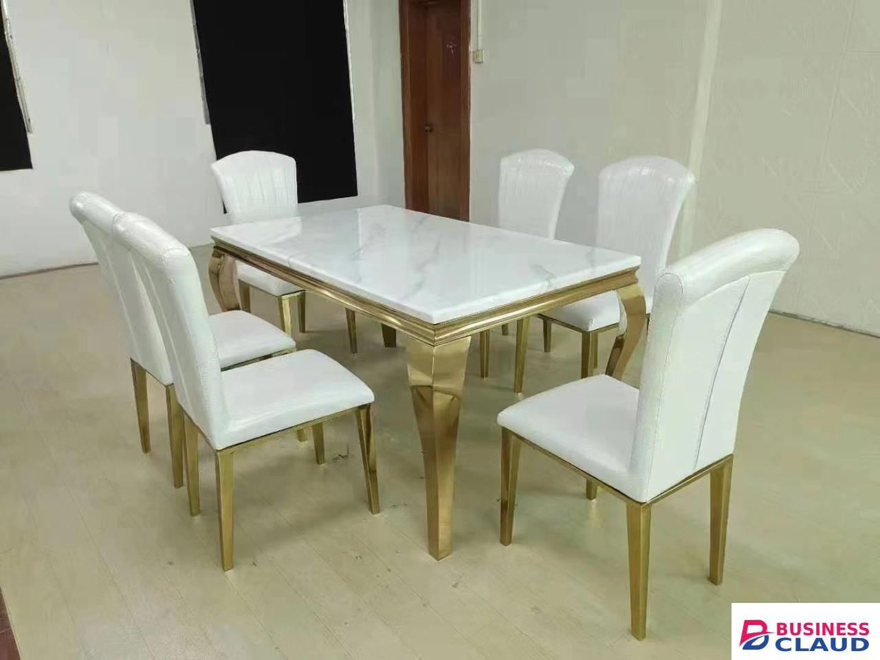 Marble Top Six Seater Dining Set
