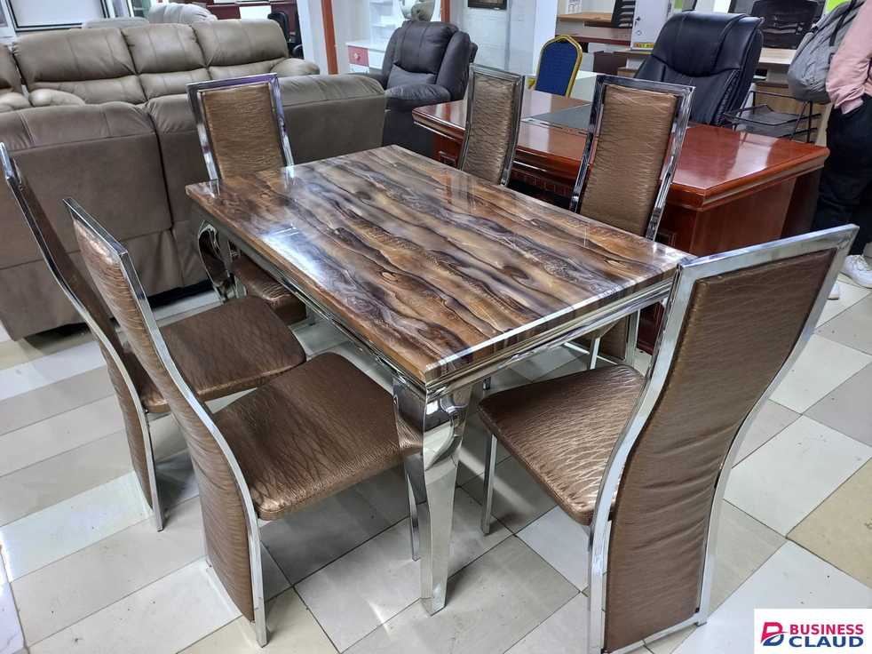 Marble Six-Seater Dining Set