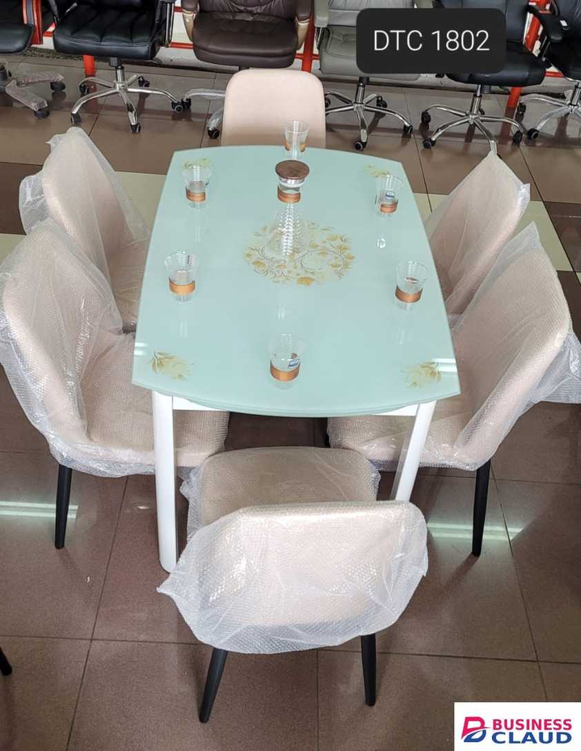 White Glass Dining Table
