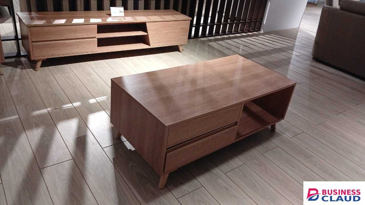 Wooden TV Stand and Coffee Table Set