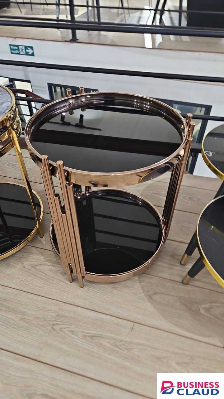 Gold Round Side Table