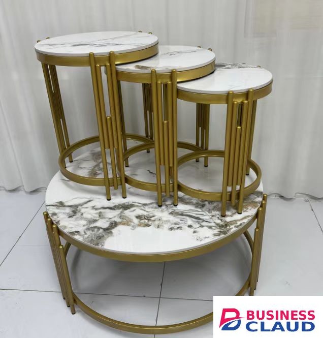 Golden Marble Nesting Table