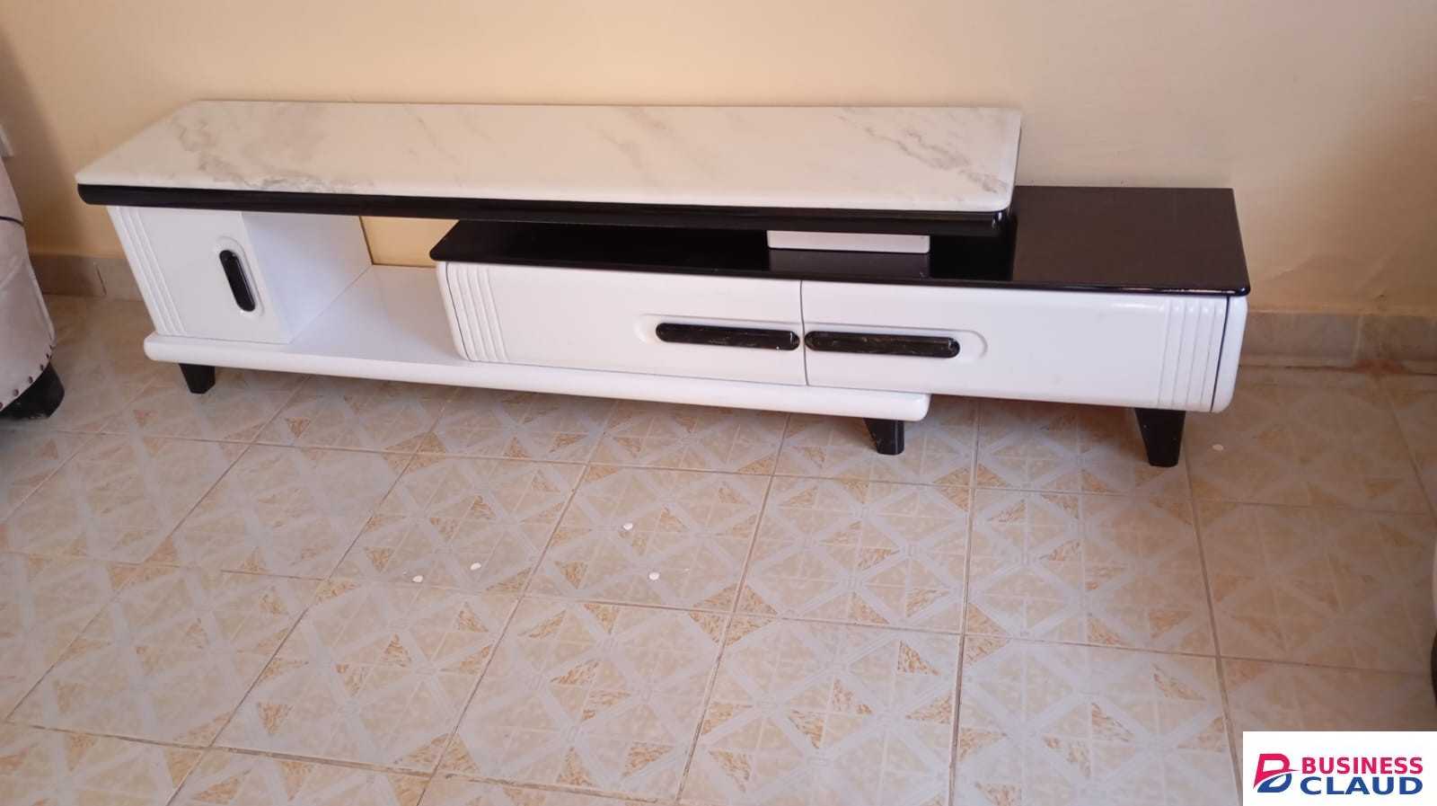 Extendable Marble Top TV Stand