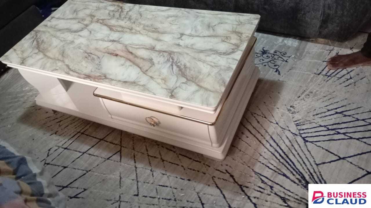White Patterned Coffee Table