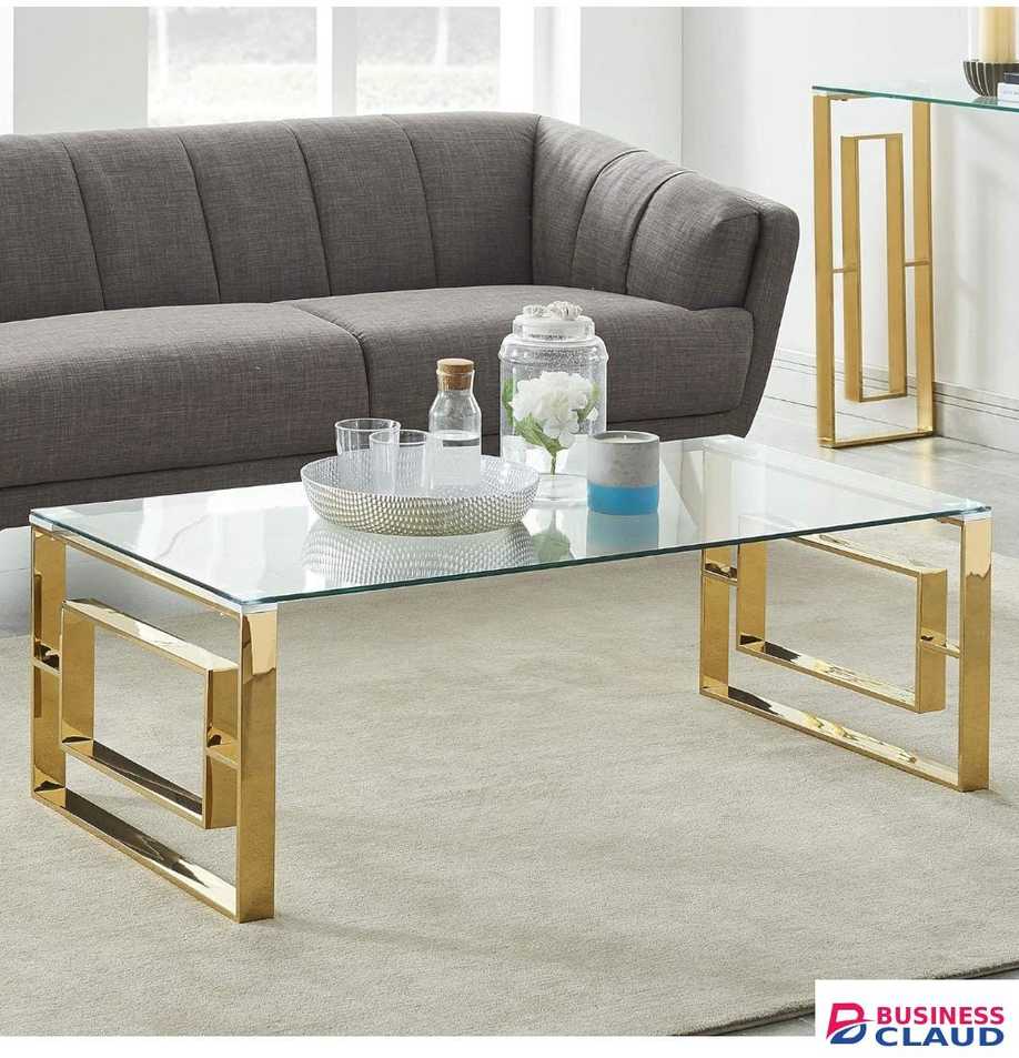 Gold Glass Coffee Table