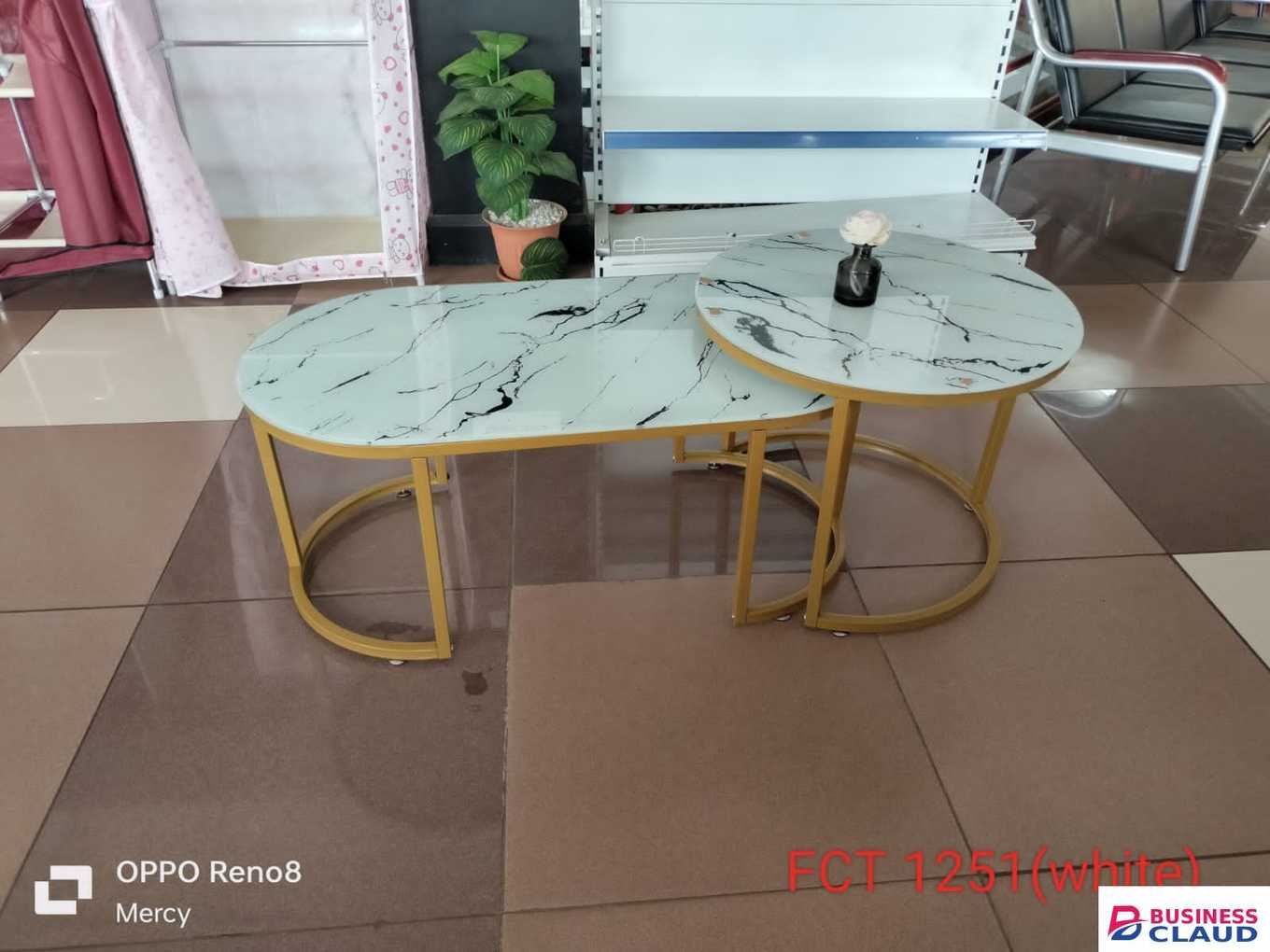 White Glass Nesting Coffee Tables