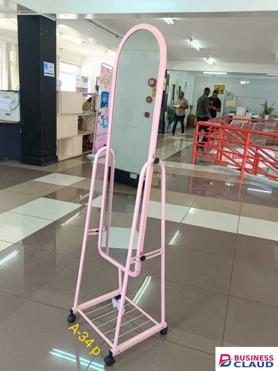 Pink Movable Dressing Mirror