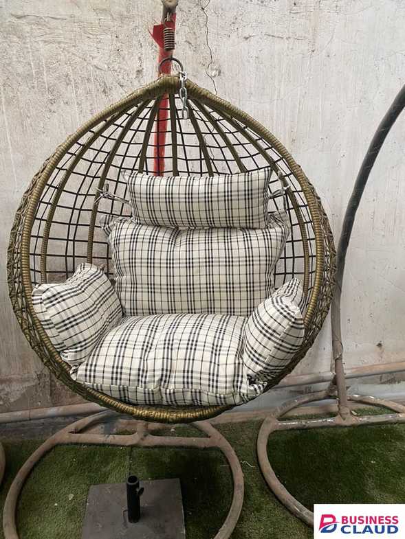 Brown and White Hammock