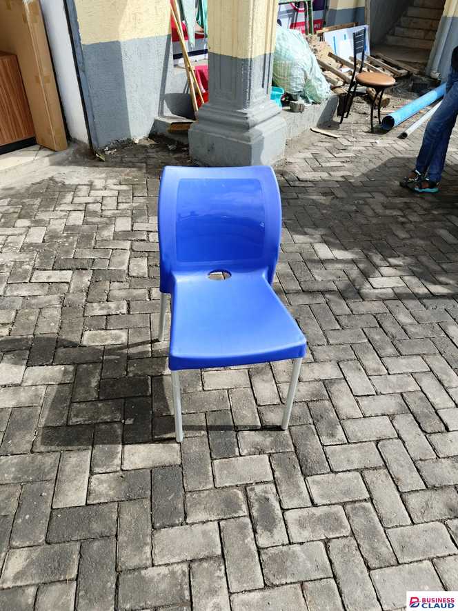 Blue Outdoor Plastic Chair