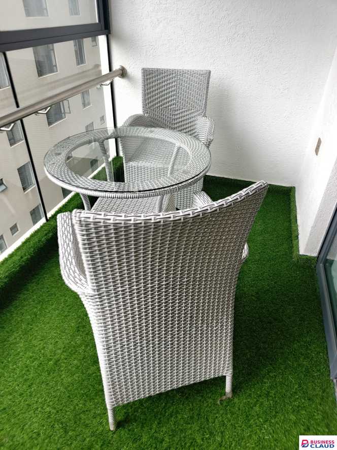 3-Piece Rattan Balcony Set
